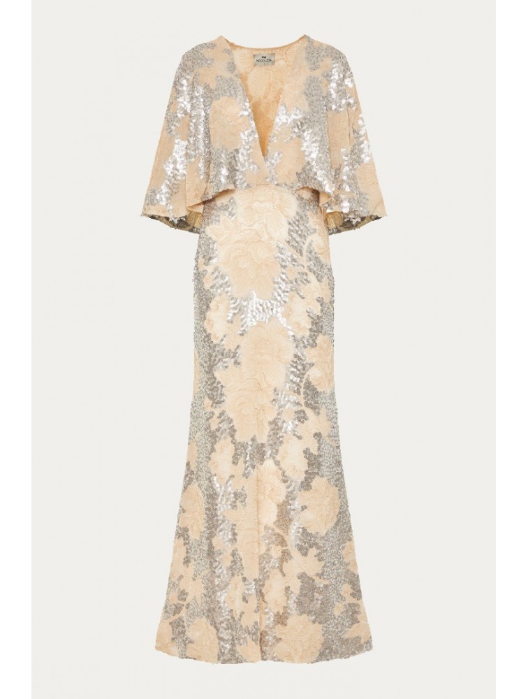 NIDODILEDA Galen Dress Silvery Nude Ασημί Μπεζ Φόρεμα