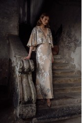 NIDODILEDA Galen Dress Silvery Nude Ασημί Μπεζ Φόρεμα