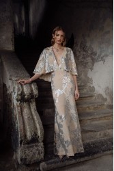 NIDODILEDA Galen Dress Silvery Nude Ασημί Μπεζ Φόρεμα