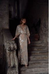 NIDODILEDA Galen Dress Silvery Nude Ασημί Μπεζ Φόρεμα