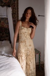 NIDODILEDA Glide Dress Embroidered Cut Out Overlay