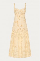 NIDODILEDA Glide Dress Embroidered Cut Out Overlay