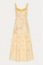 NIDODILEDA Glide Dress Embroidered Cut Out Overlay