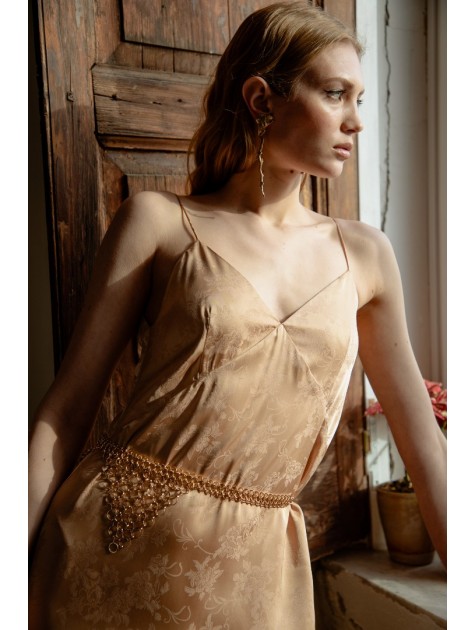 NIDODILEDA Grace Dress Nude Μπεζ Φόρεμα