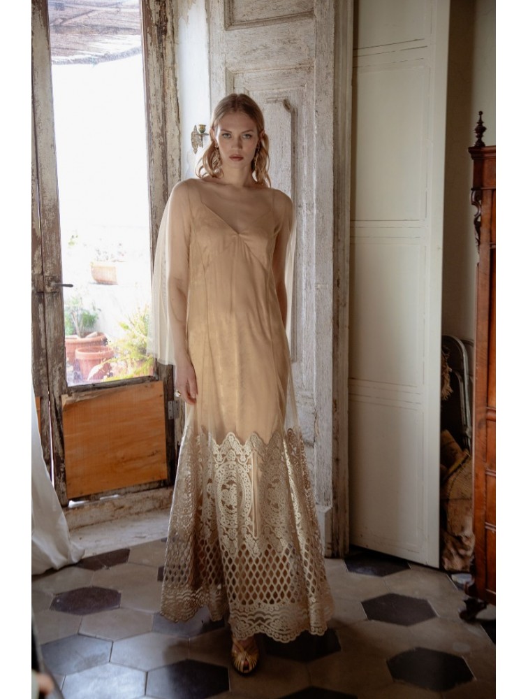 NIDODILEDA Grace Dress Nude Μπεζ Φόρεμα