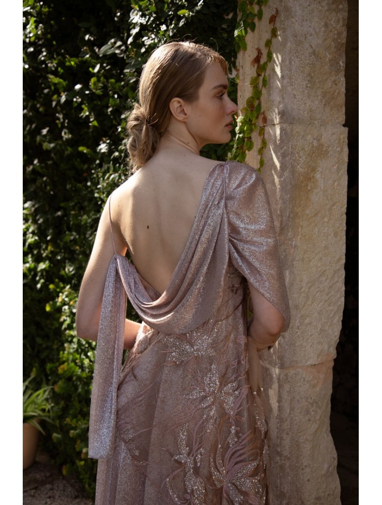NIDODILEDA Ground Shawl Foil Printed Tulle