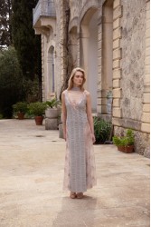 NIDODILEDA Ground Shawl Foil Printed Tulle