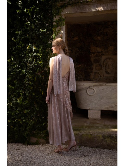 NIDODILEDA Ground Shawl Foil Printed Tulle
