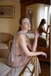NIDODILEDA Ground Shawl Foil Printed Tulle