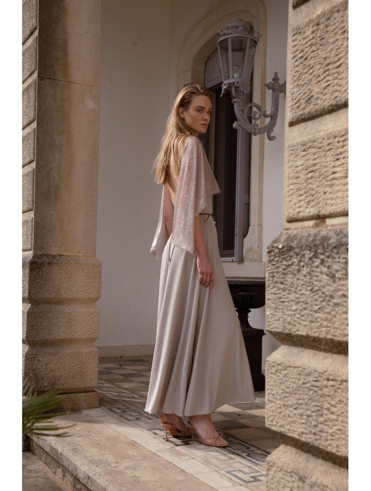NIDODILEDA Ground Shawl Foil Printed Tulle
