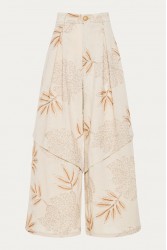 NIDODILEDA Homeward Pants Embroidered Overlay Μπεζ Παντελόνα