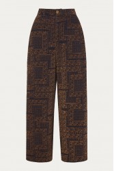 NIDODILEDA Inez Pants Denim Velvet Embossed Multi Βελούδινο Ντένιμ Παντελόνι