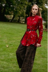 NIDODILEDA Inez Pants Denim Velvet Embossed Multi Βελούδινο Ντένιμ Παντελόνι