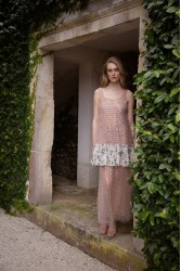 NIDODILEDA Inframe Top Dress Bead Embroidered Sequined Hem Παγετένιο Φόρεμα