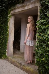 NIDODILEDA Inframe Top Dress Bead Embroidered Sequined Hem Παγετένιο Φόρεμα