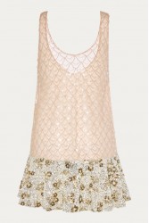 NIDODILEDA Inframe Top Dress Bead Embroidered Sequined Hem Παγετένιο Φόρεμα