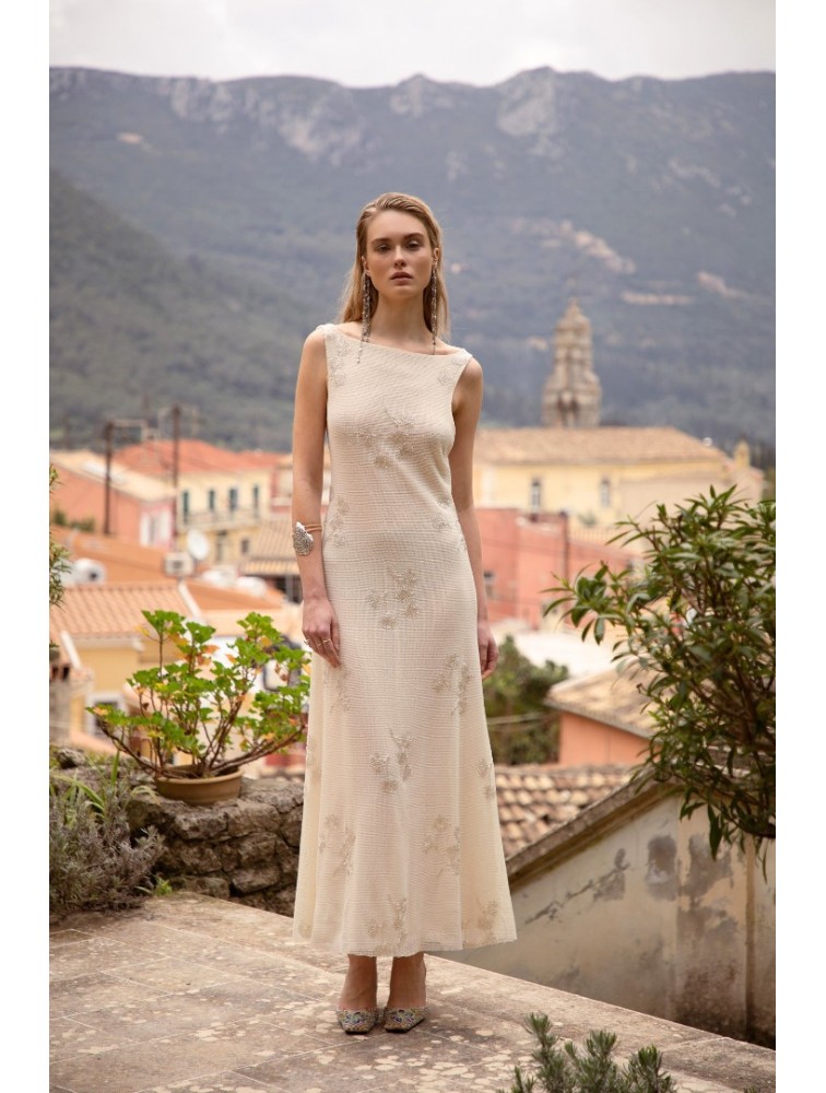 NIDODILEDA Interim Dress Beaded Sequined Net