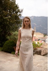 NIDODILEDA Interim Dress Beaded Sequined Net