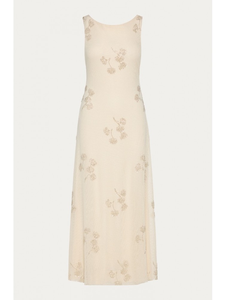NIDODILEDA Interim Dress Beaded Sequined Net