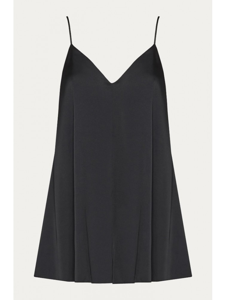 NIDODILEDA Iter Playsuit Satin Lingerie Black Μαύρο Σατέν Ολόσωμο Σορτς