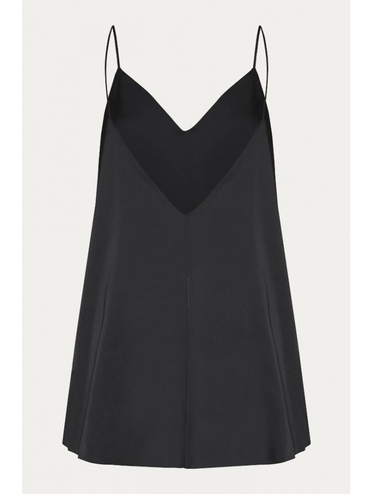 NIDODILEDA Iter Playsuit Satin Lingerie Black Μαύρο Σατέν Ολόσωμο Σορτς
