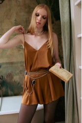 NIDODILEDA Iter Playsuit Satin Lingerie Bronze