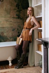 NIDODILEDA Iter Playsuit Satin Lingerie Bronze