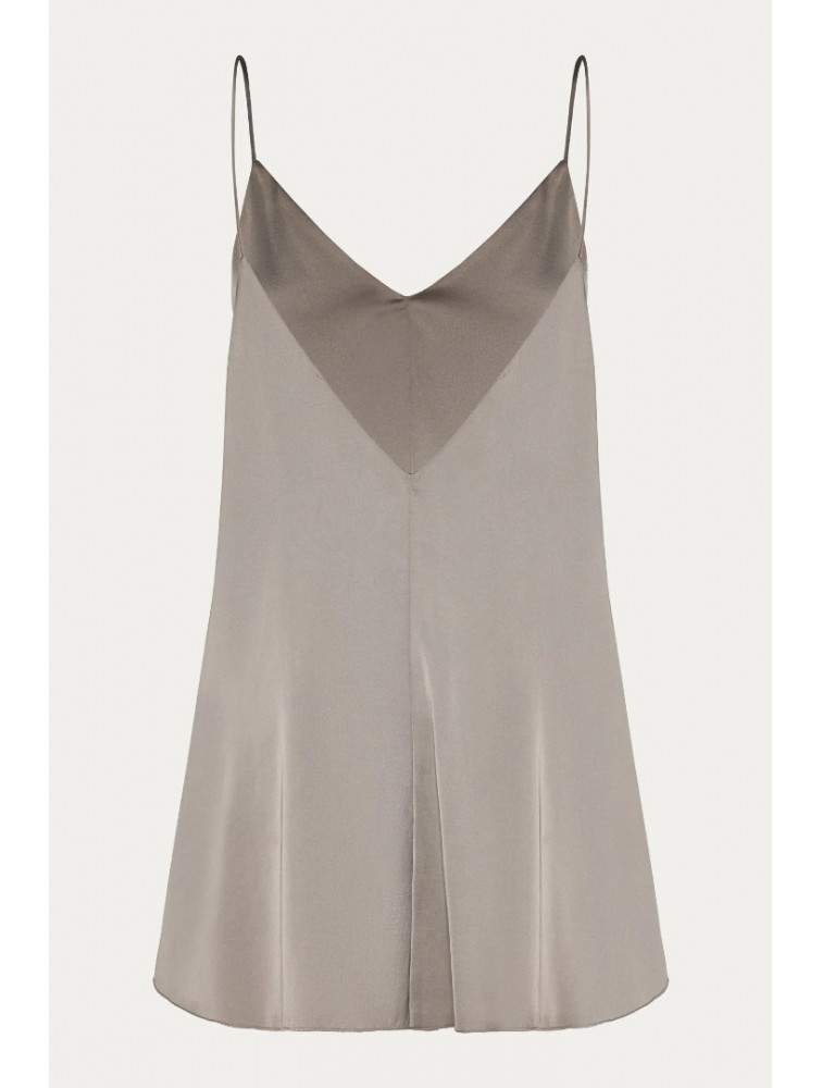 NIDODILEDA Iter Playsuit Satin Lingerie Puro Γκρεζ Σατέν Ολόσωμο Σορτς