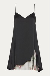 NIDODILEDA Itiel Dress Satin Sequined Lace Embellished Μαύρο Μίνι Φόρεμα με Παγέτα