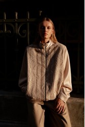 NIDODILEDA Jareth Jacket Dress Crochet Embellished Εκρού Σακάκι Φόρεμα με Κροσέ Διακόσμηση