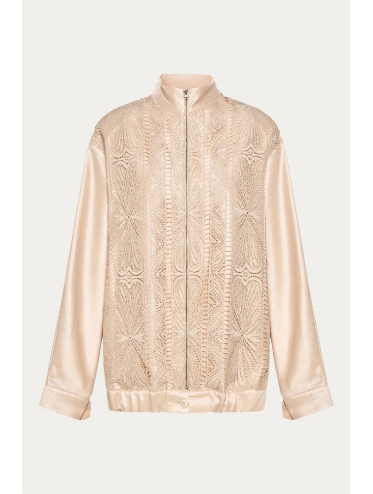 NIDODILEDA Jareth Jacket Dress Crochet Embellished Εκρού Σακάκι Φόρεμα με Κροσέ Διακόσμηση