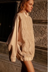 NIDODILEDA Jareth Jacket Dress Crochet Embellished Εκρού Σακάκι Φόρεμα με Κροσέ Διακόσμηση