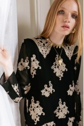 NIDODILEDA Jenna Dress Lace Embroidered Black
