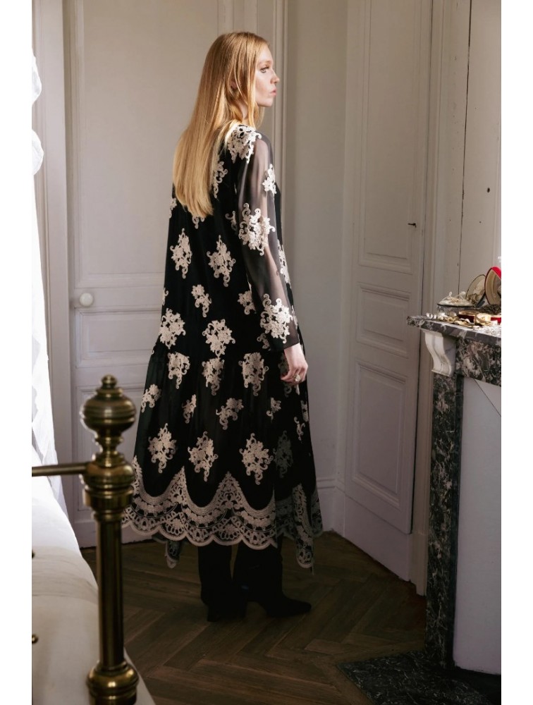 NIDODILEDA Jenna Dress Lace Embroidered Black