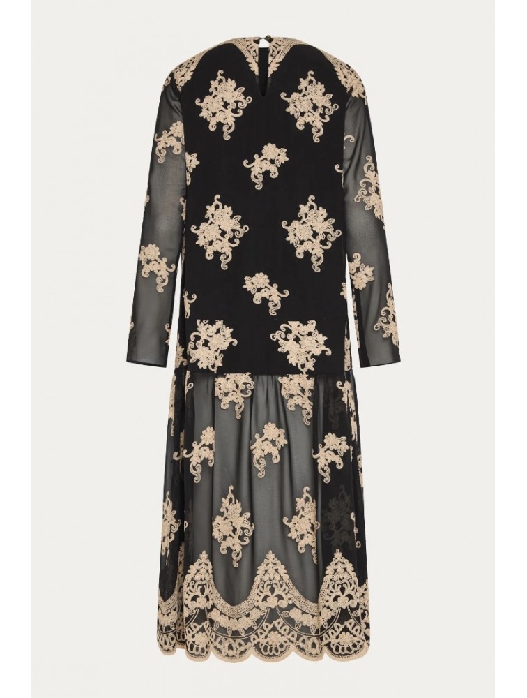 NIDODILEDA Jenna Dress Lace Embroidered Black