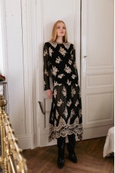 NIDODILEDA Jenna Dress Lace Embroidered Black