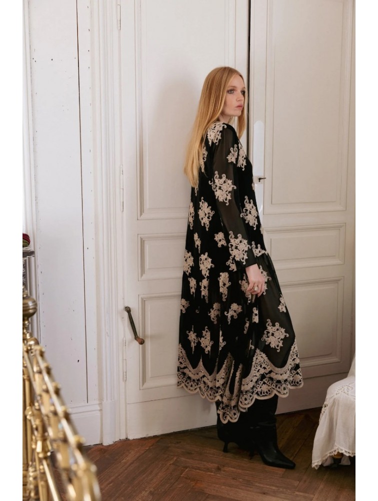 NIDODILEDA Jenna Dress Lace Embroidered Black