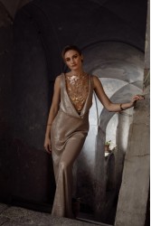 NIDODILEDA Jewel Dress Rose Gold Ροζ Χρυσό Φόρεμα