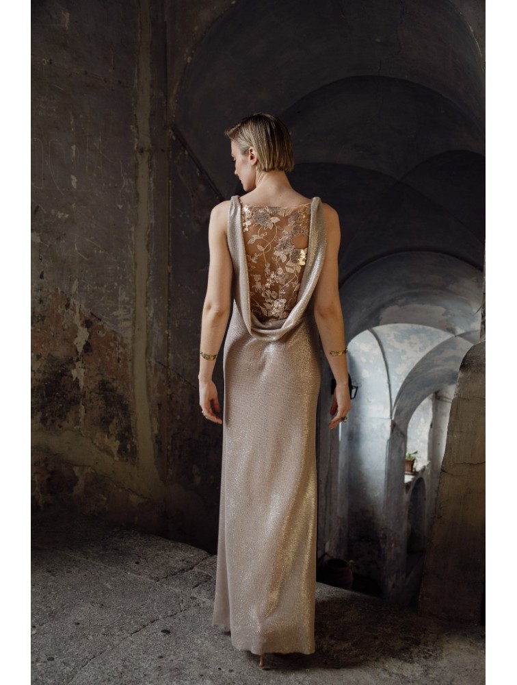 NIDODILEDA Jewel Dress Rose Gold Ροζ Χρυσό Φόρεμα