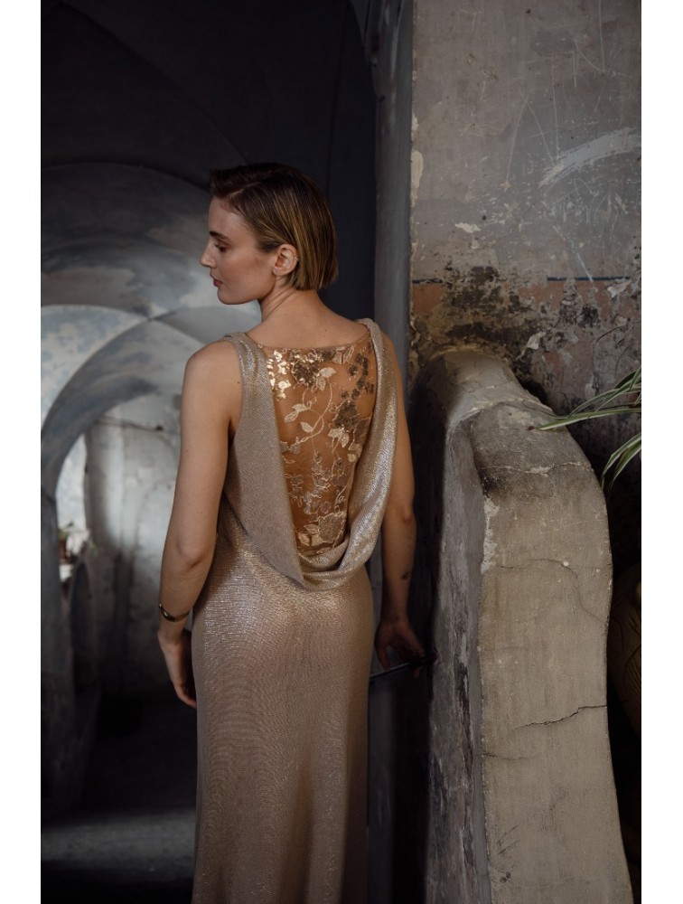 NIDODILEDA Jewel Dress Rose Gold Ροζ Χρυσό Φόρεμα