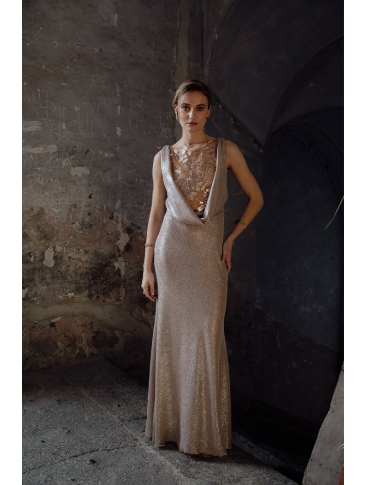 NIDODILEDA Jewel Dress Rose Gold Ροζ Χρυσό Φόρεμα