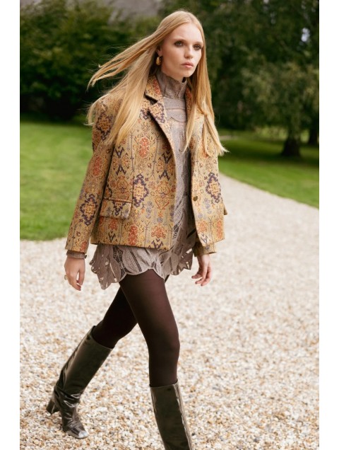 NIDODILEDA Jilian Blazer Oversized Jacquard Multi Πολύχρωμο Ζακάρ Μπλέιζερ