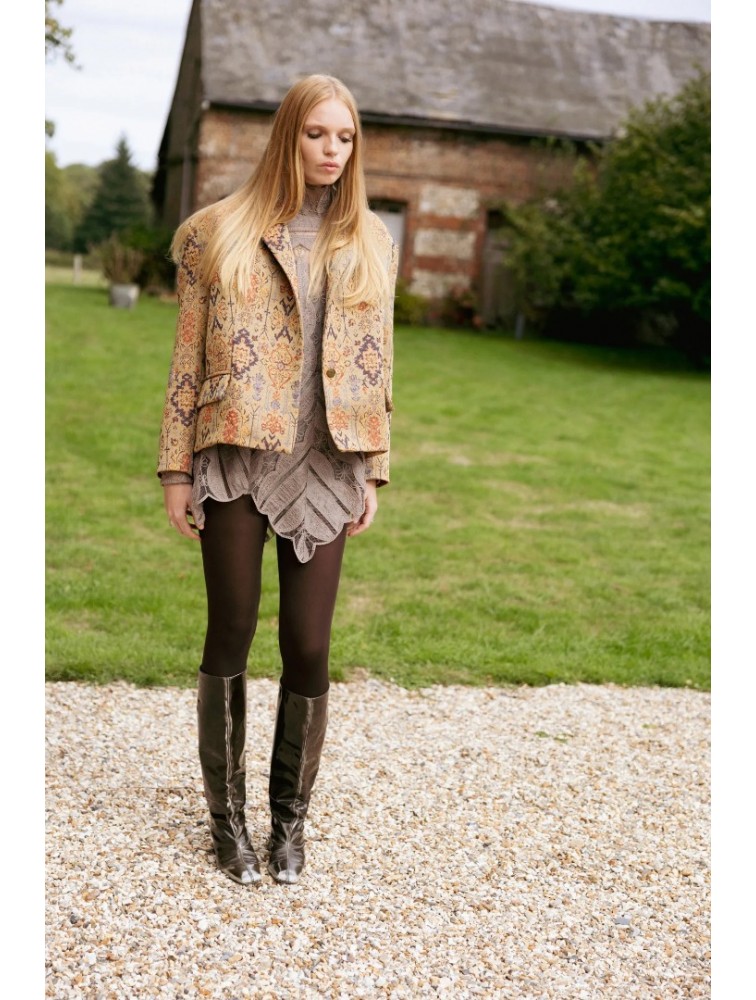 NIDODILEDA Jilian Blazer Oversized Jacquard Multi Πολύχρωμο Ζακάρ Μπλέιζερ