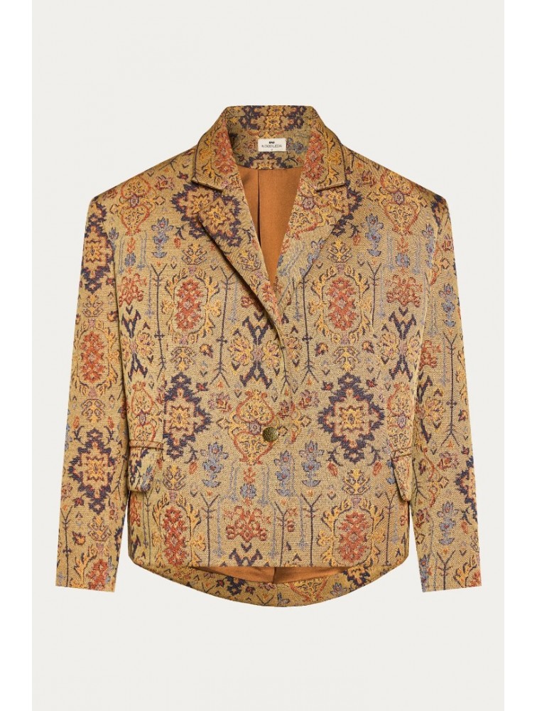 NIDODILEDA Jilian Blazer Oversized Jacquard Multi Πολύχρωμο Ζακάρ Μπλέιζερ