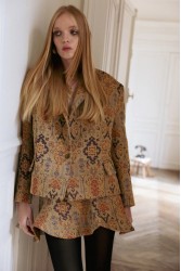 NIDODILEDA Jilian Blazer Oversized Jacquard Multi Πολύχρωμο Ζακάρ Μπλέιζερ