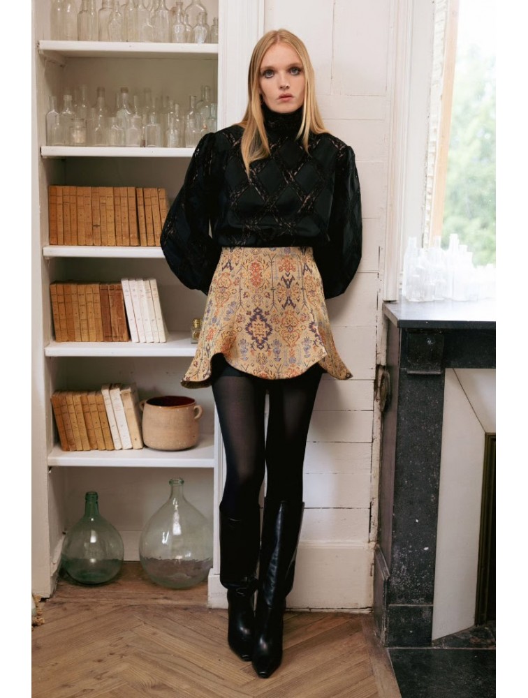 NIDODILEDA Jilian Skirt Jacquard Mini Multi Πολύχρωμη Ζακάρ Φούστα