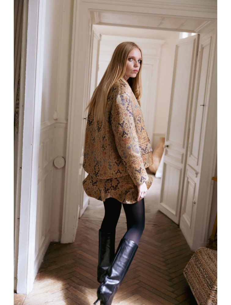 NIDODILEDA Jilian Skirt Jacquard Mini Multi Πολύχρωμη Ζακάρ Φούστα