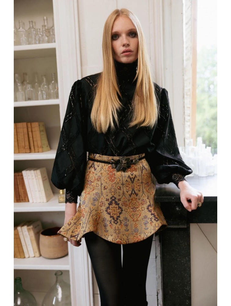 NIDODILEDA Jilian Skirt Jacquard Mini Multi Πολύχρωμη Ζακάρ Φούστα