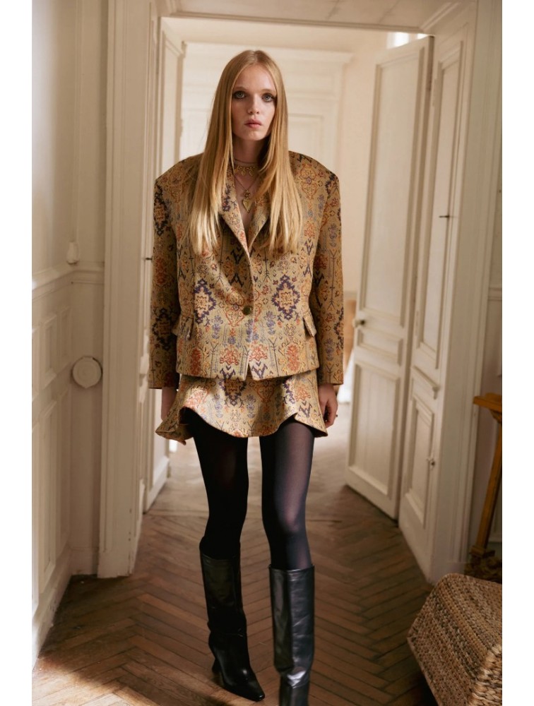 NIDODILEDA Jilian Skirt Jacquard Mini Multi Πολύχρωμη Ζακάρ Φούστα