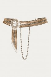 NIDODILEDA Joplin Belt Χρυσή Ασημί Ζωνη